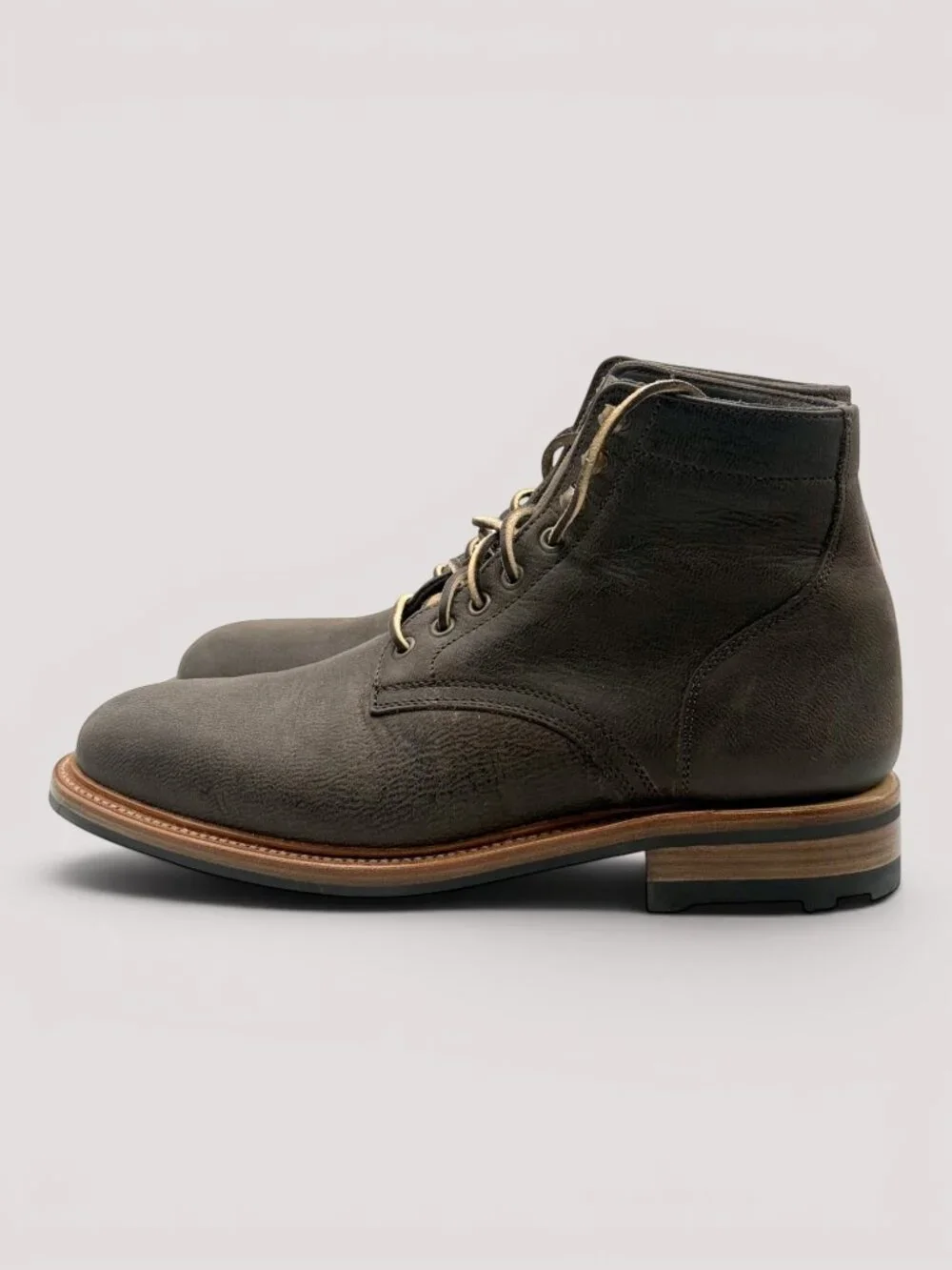 Parkhurst Allen Boot CF Stead Charcoal Brown Waxed Unicorn Size 9 602M Worn Once